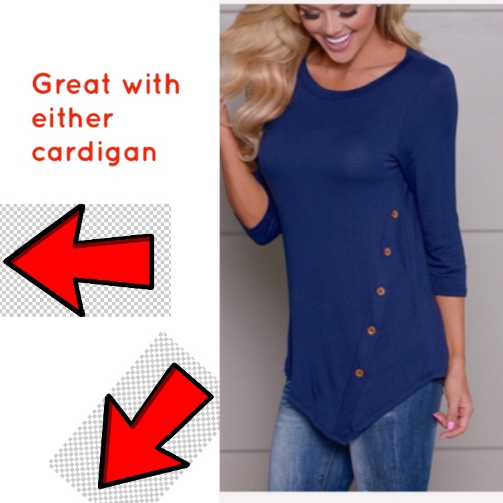 Women’s 3/4 length sleeve tunic top - Picture 3 of 8